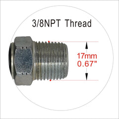 JXHONG 3/8 NPT male end ensures secure connections to compatible ports
