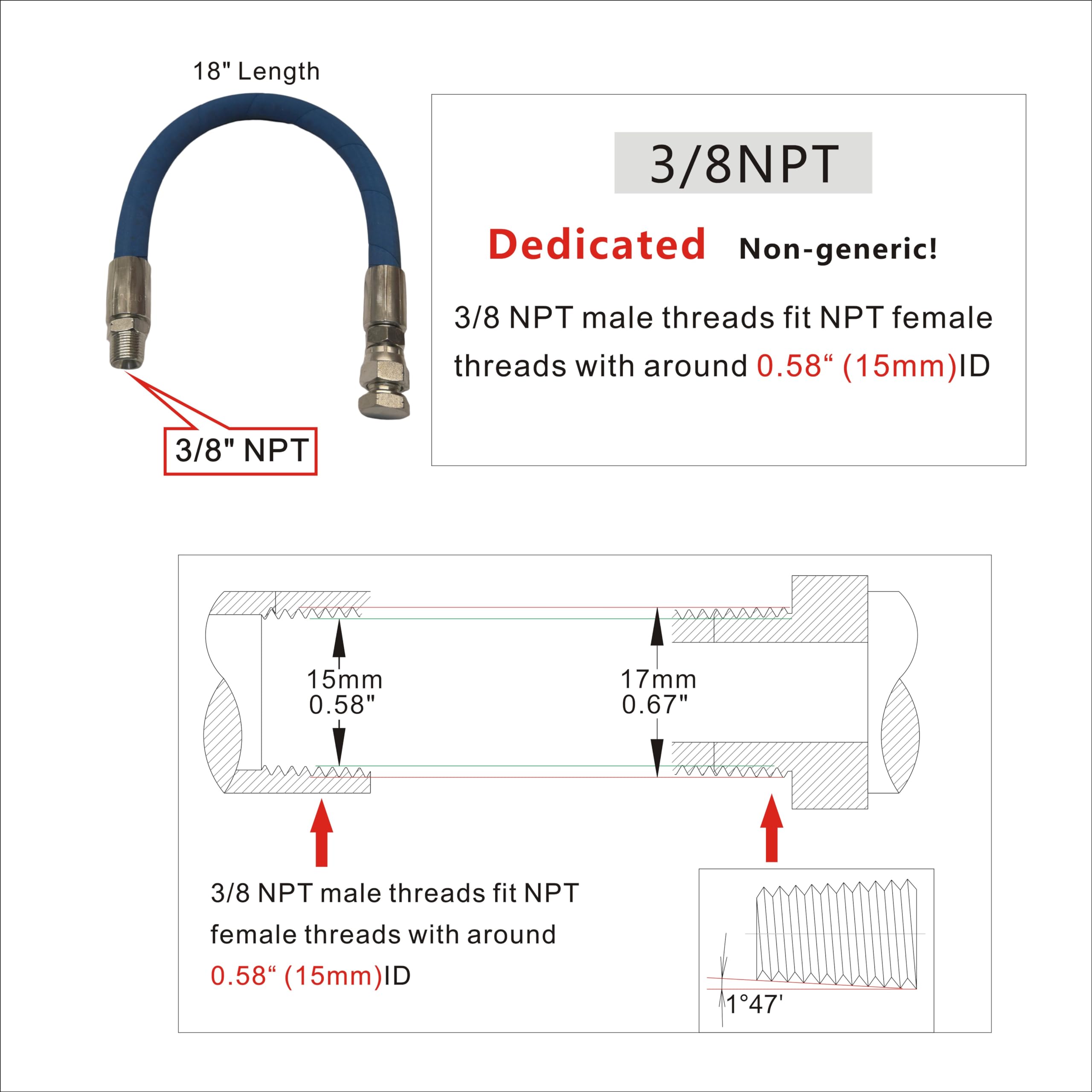 JXHONG high-temperature hose withstands up to 320°F for tough automotive draining