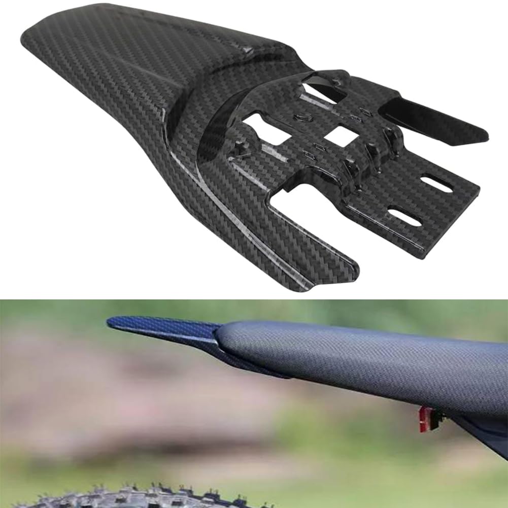 JXMOTONG imitation carbon fiber rear fender close up showing flexibility