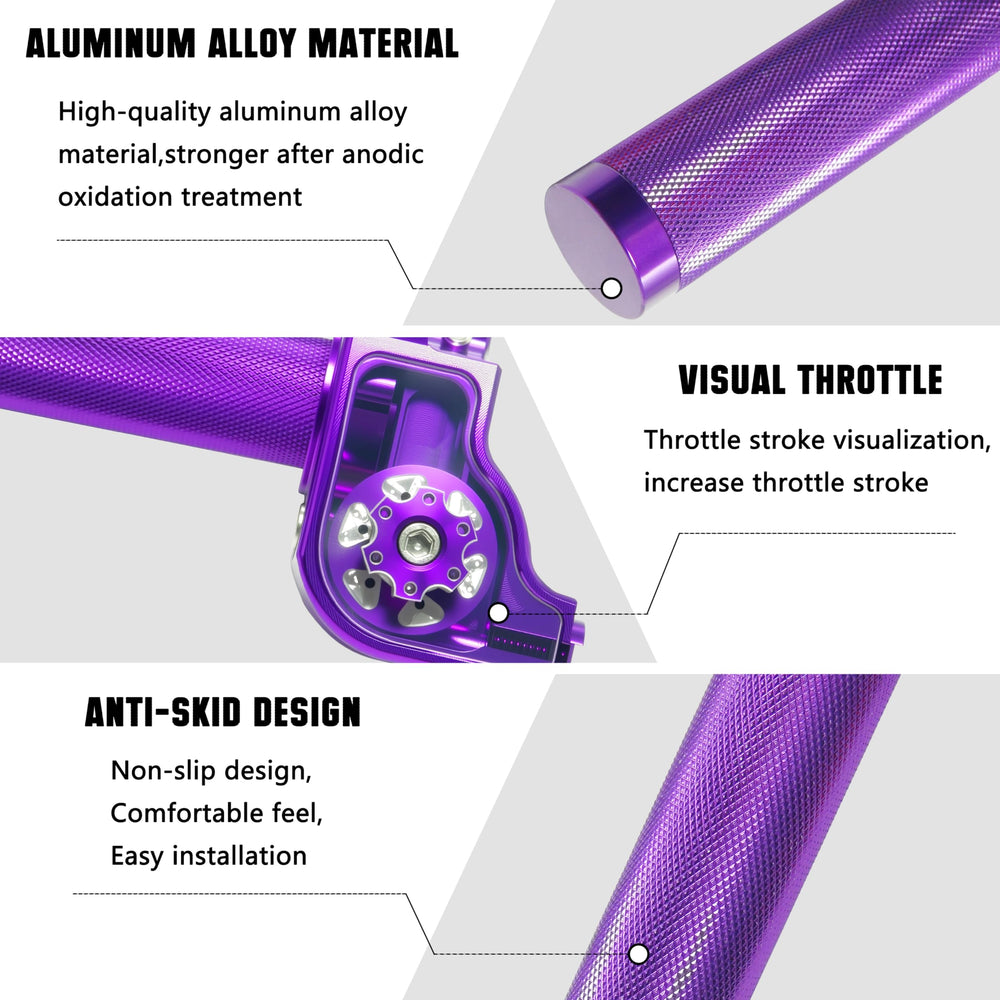 JXPANG CNC aluminum throttle grip highlights durable 6061-T6 construction.