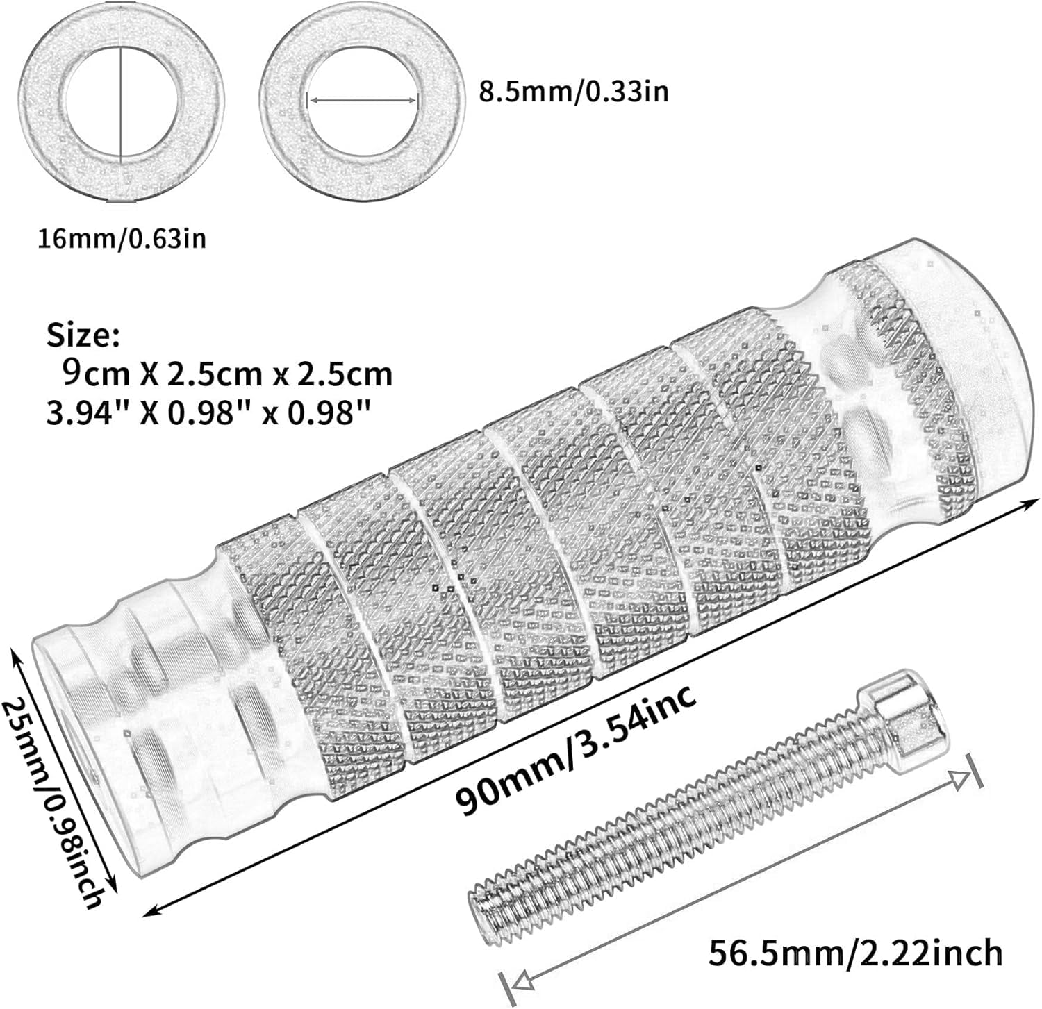 JXPANG universal fitment for bikes using 8mm bolts