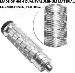 JXPANG aluminum foot pegs in silver finish for durability and style
