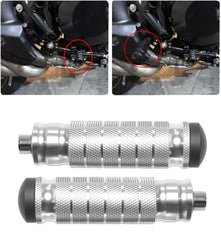 JXPANG foot pegs showing knurled anti-slip surface for safety