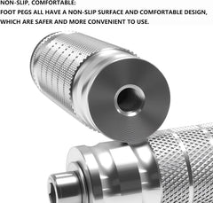 JXPANG foot pegs with M8x1.25 threading for versatile installation