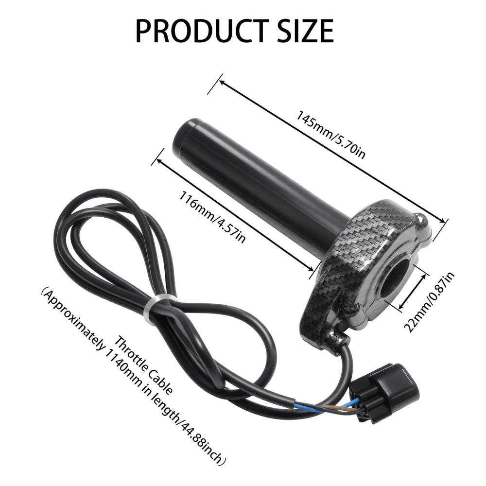 JXPANG kit contents: throttle handle, cable, bearing, and ties
