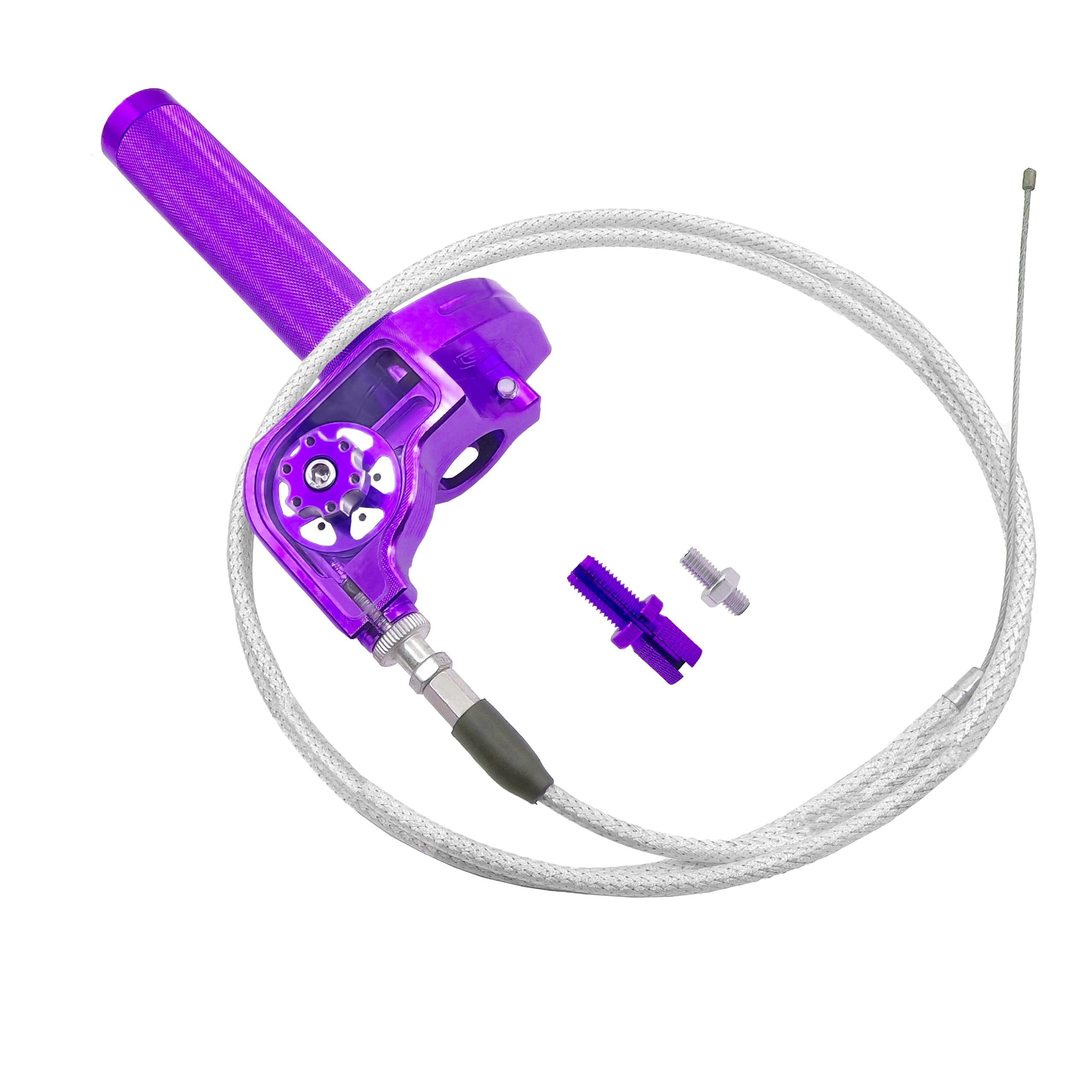 JXPANG purple 78mm throttle grip close-up for a smoother ride.