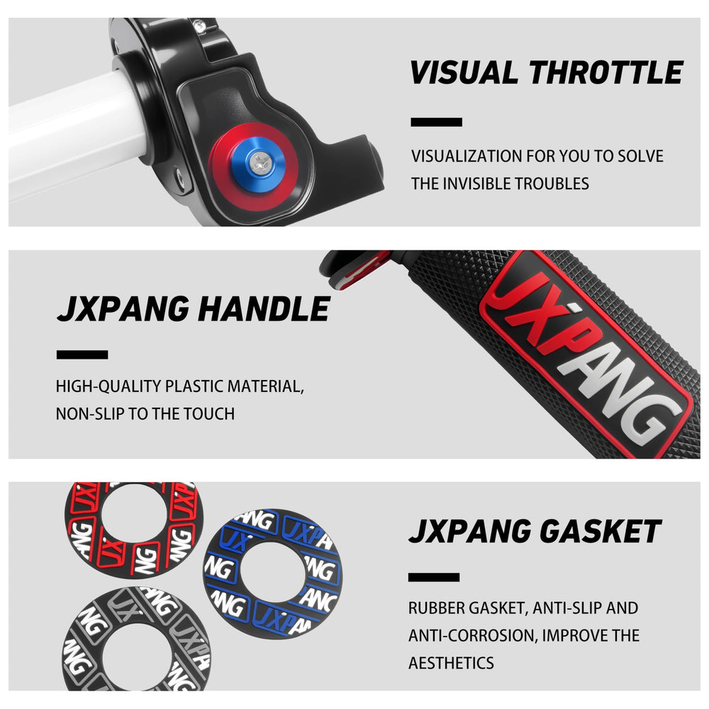 JXPANG see-through throttle cable box shows cable path for easy install.