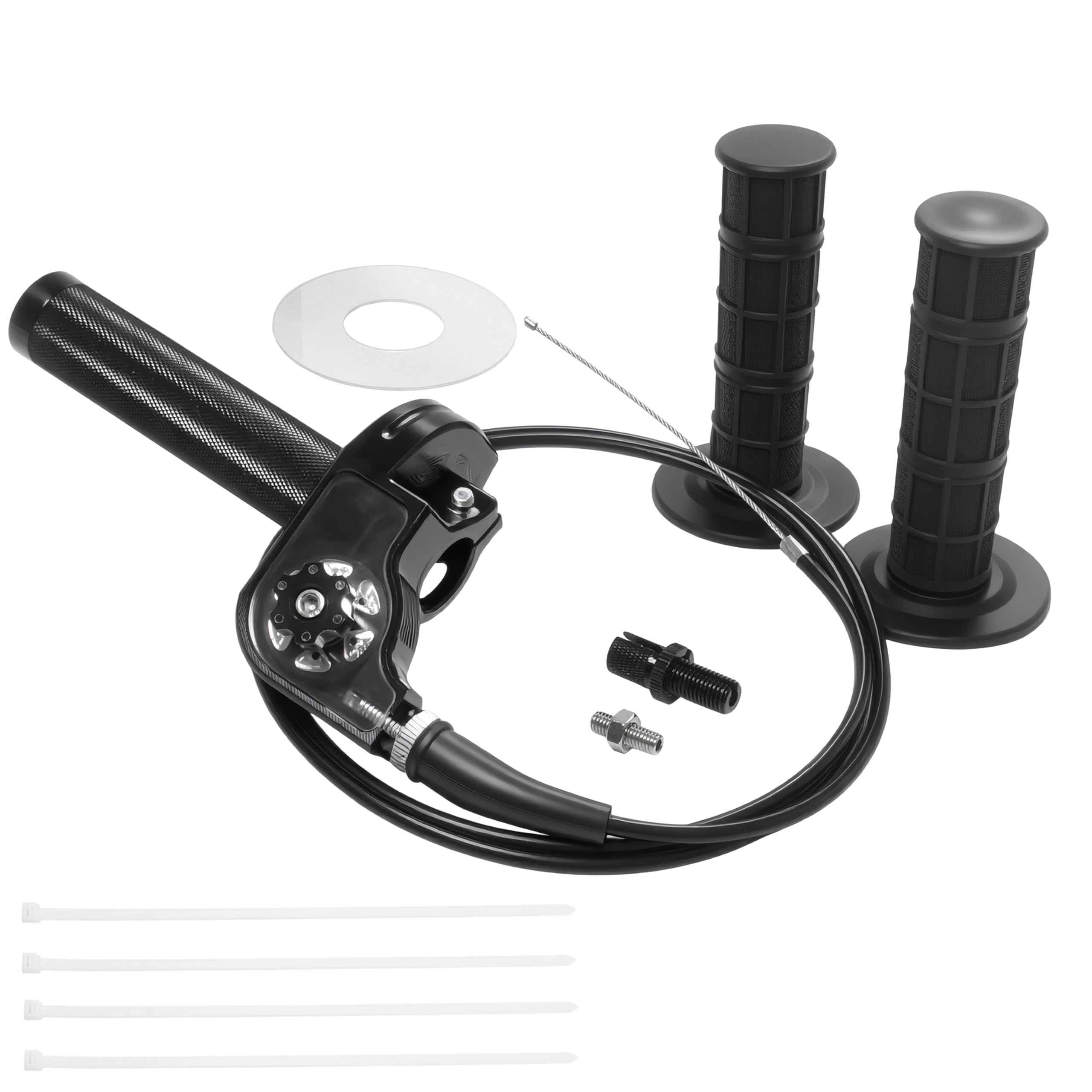 JXPANG transparent twist throttle box clearly shows the cable for easy setup.