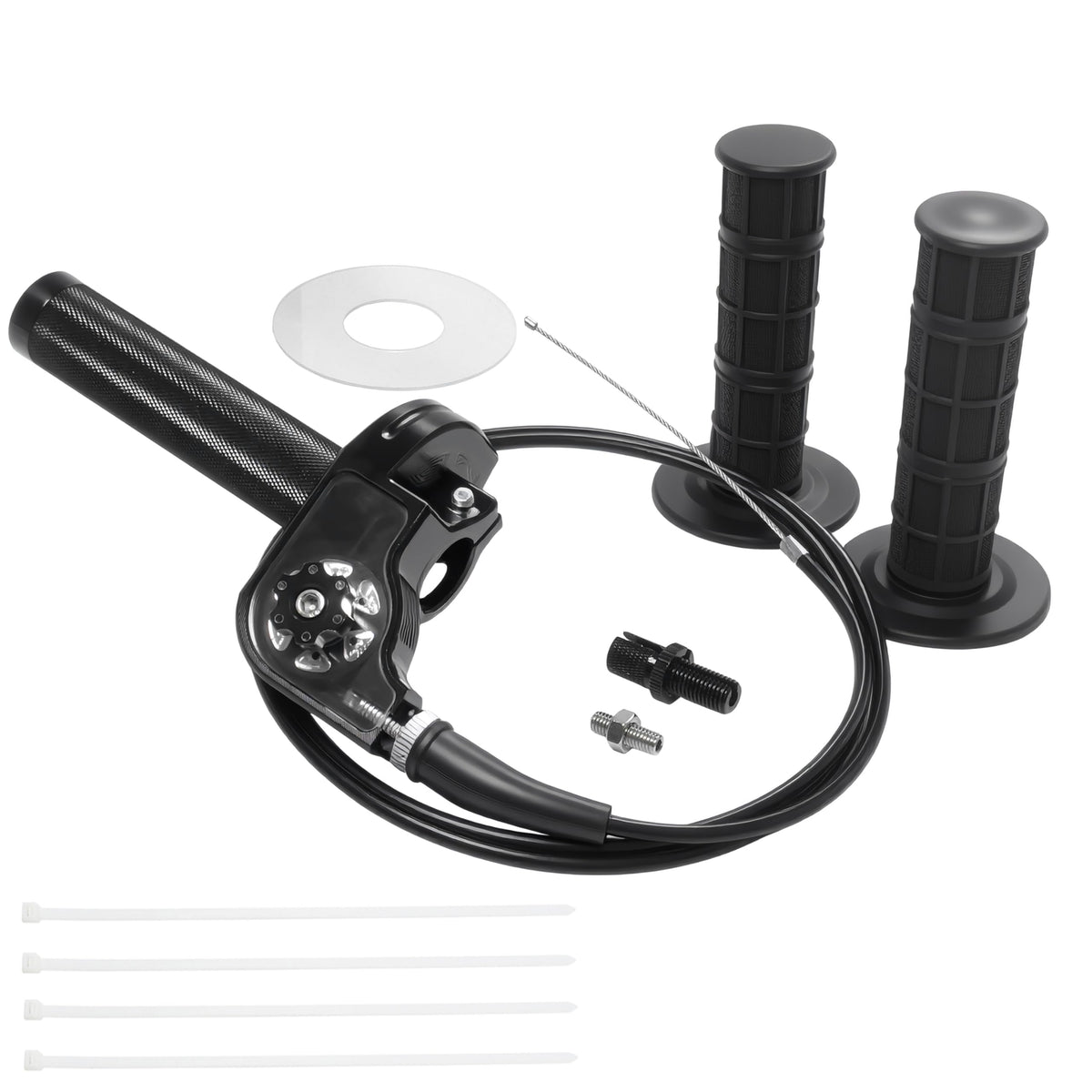 JXPANG transparent twist throttle box clearly shows the cable for easy setup.