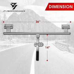 JY PERFORMANCE cam bar lock handle close-up shows easy-to-rotate rubber grip.