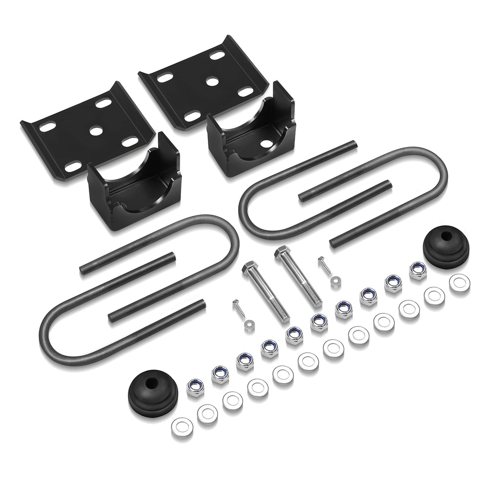 JY Performance 6-inch rear flip kit U-bolts for secure lowering of the rear.
