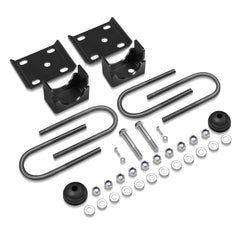 JY Performance 6-inch rear flip kit U-bolts for secure lowering of the rear.
