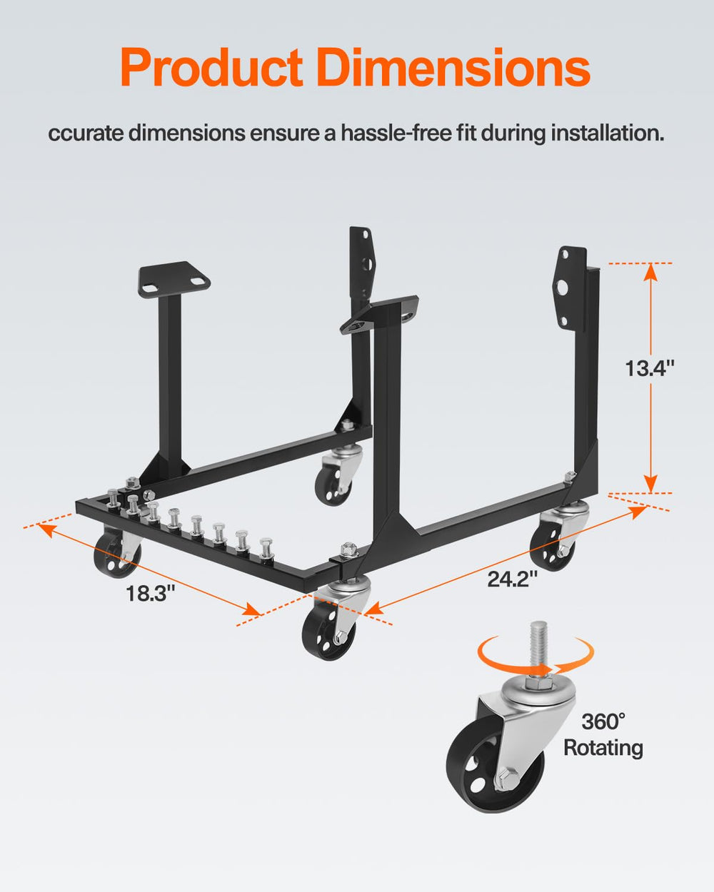 JY PERFORMANCE 750 lbs capacity supports typical engine work and storage
