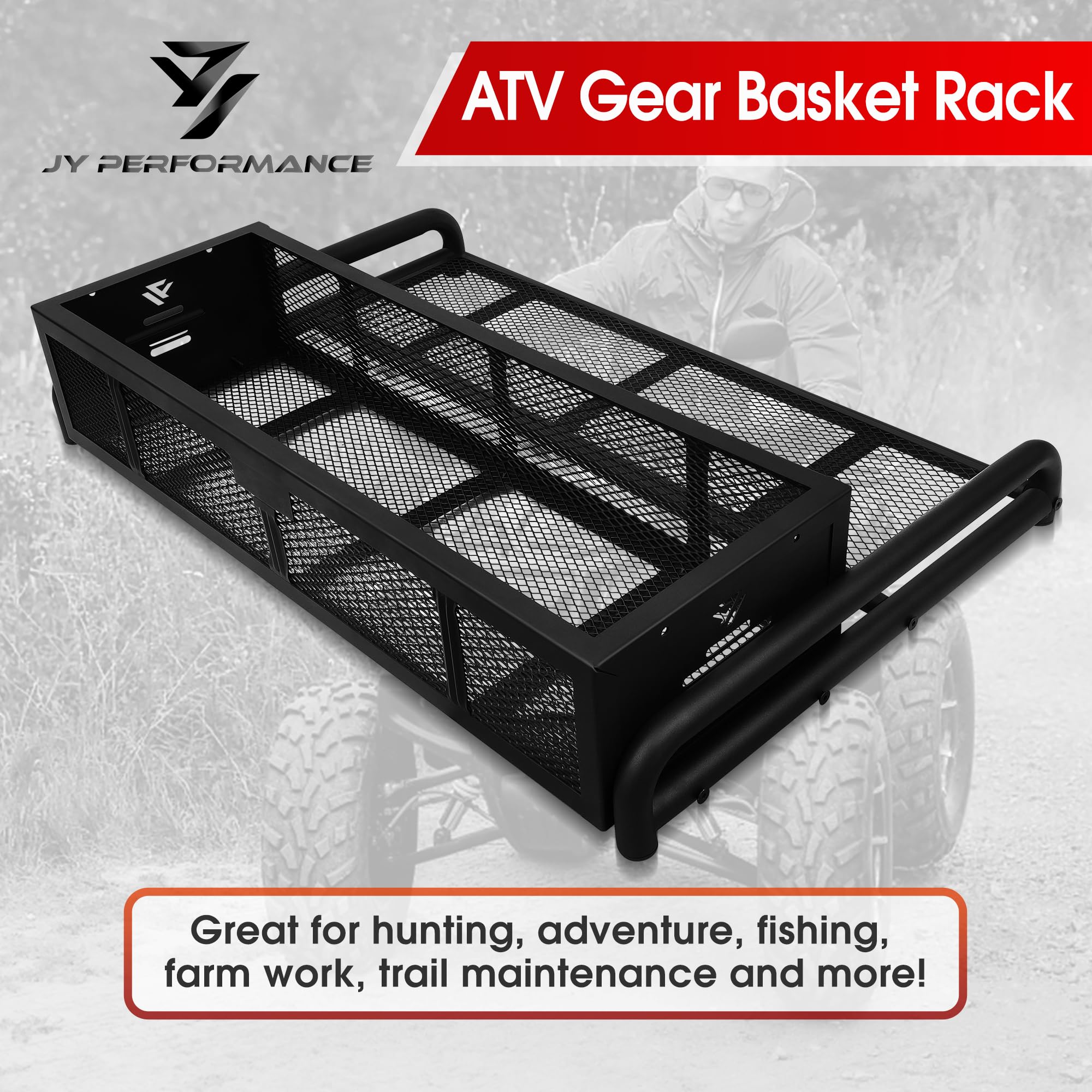 JY Performance rear basket with U-bolt mounting for secure setup