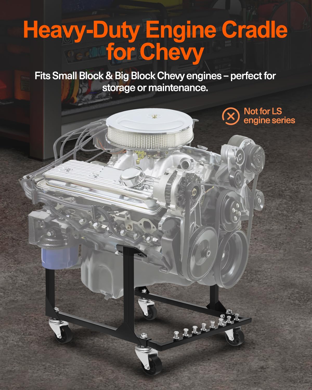 JY PERFORMANCE big-block cradle provides stable support for heavy Chevy motors