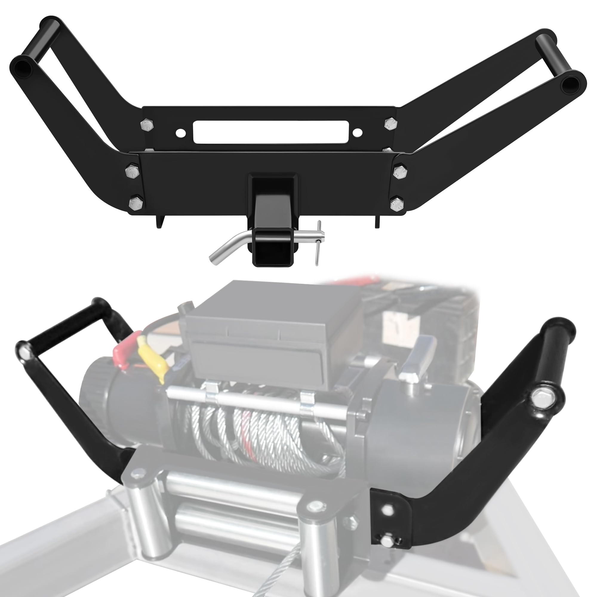 JY PERFORMANCE cradle winch mount plate for 8000-13000 lbs provides secure off-road mounting.