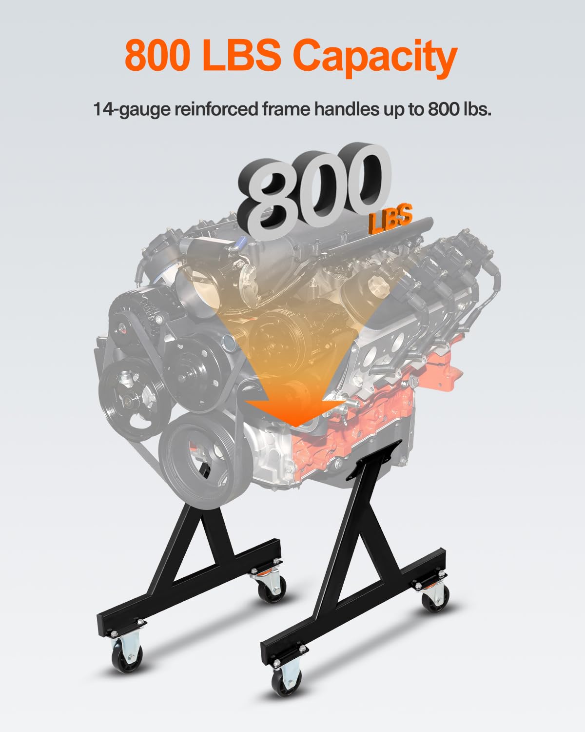 Heavy-duty cradle construction by JY PERFORMANCE providing stable engine support.