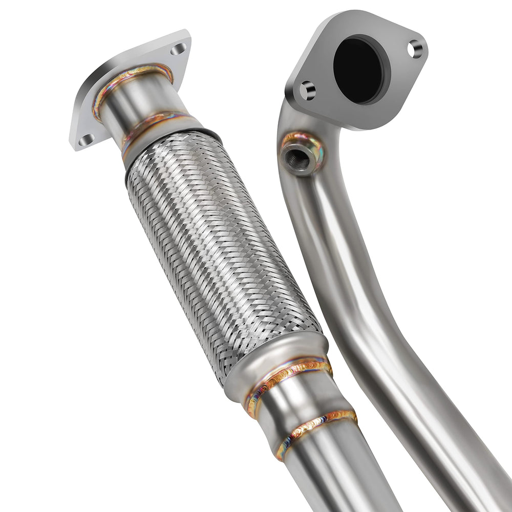 JY Performance integrated flex joint design absorbs engine movement and vibration.
