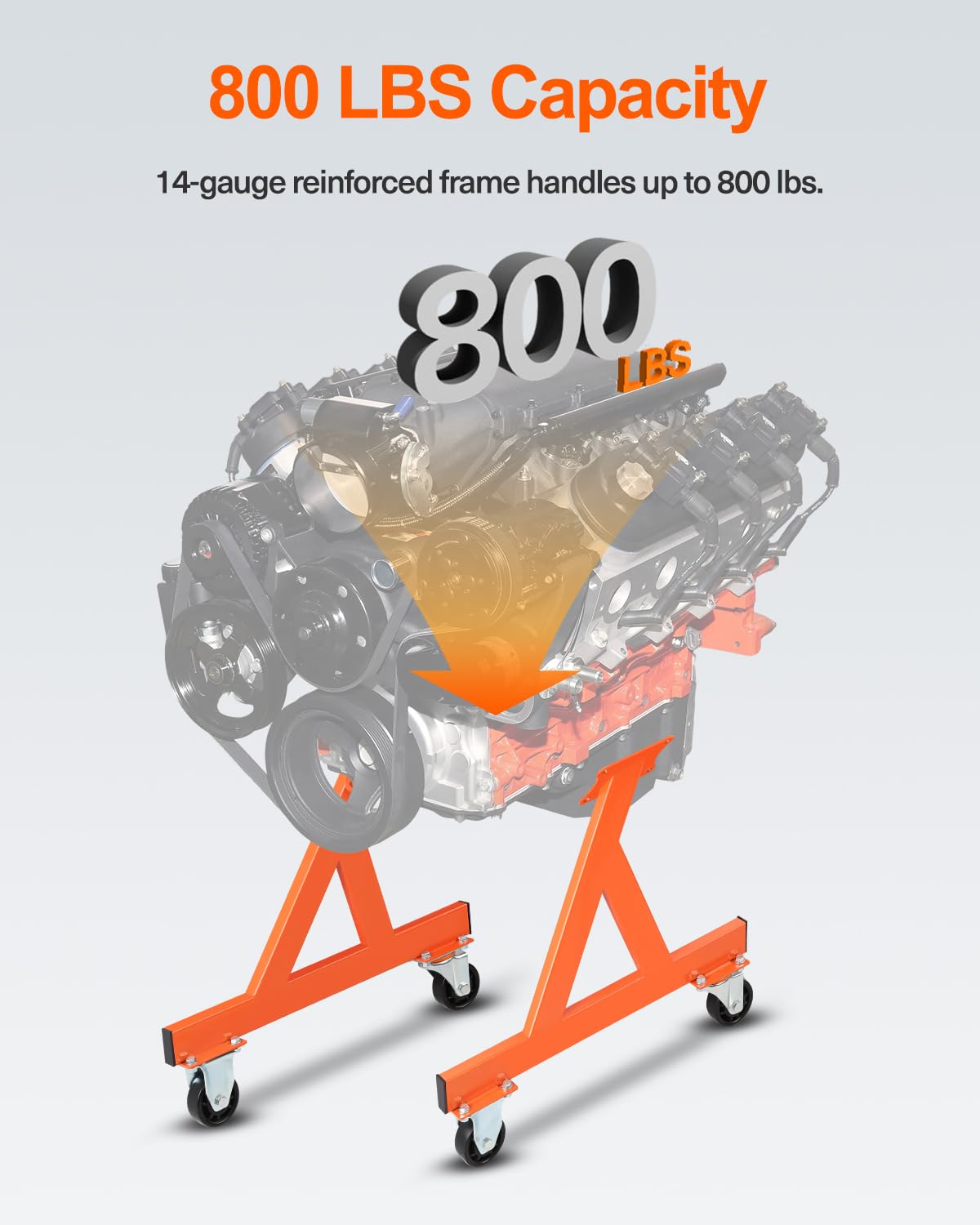 JY Performance cradle with caster wheels ready to move in tight garages