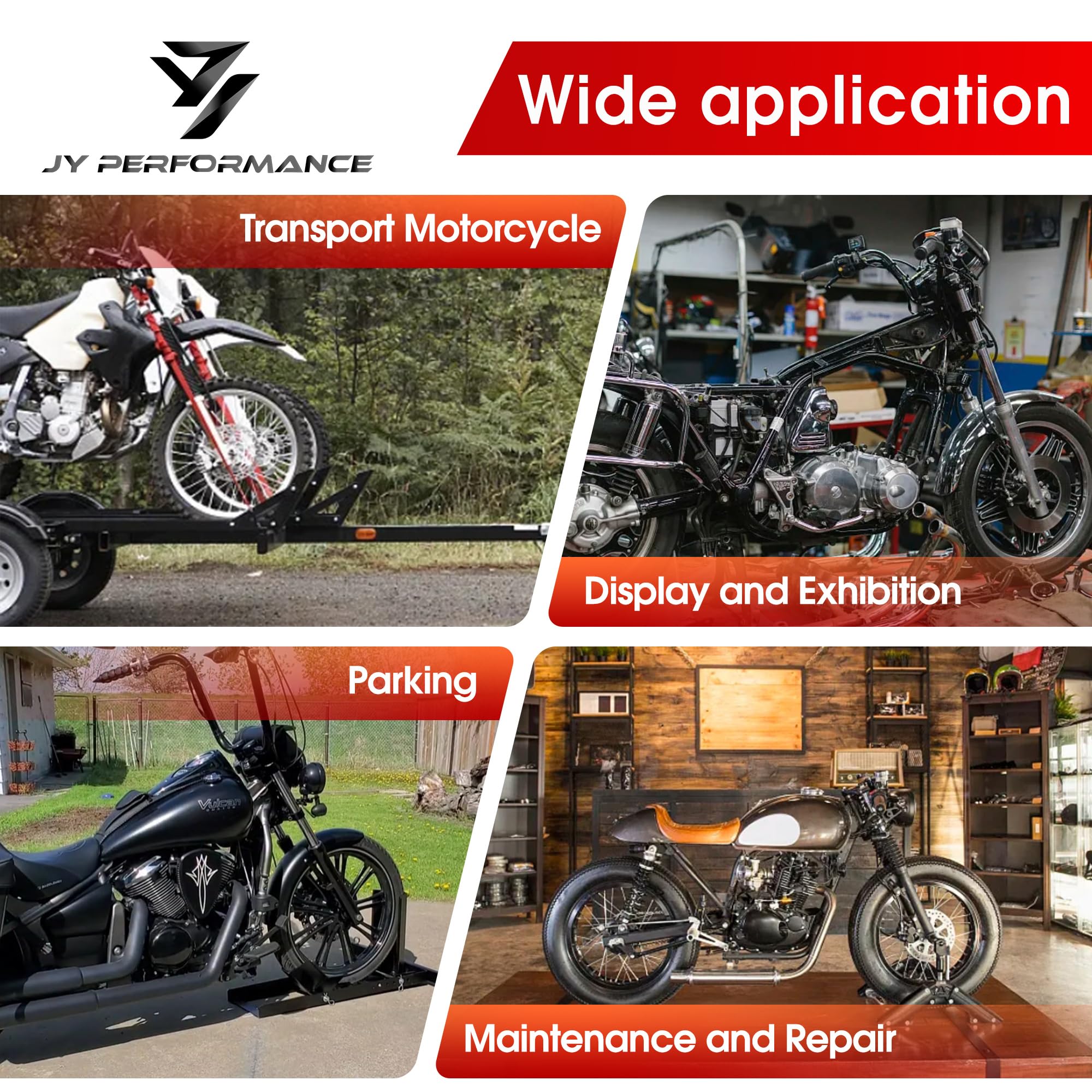 Supports up to 1800 pounds with wide compatibility for 3-5 inch tires