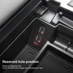 JYCDC center console tray installed without tools in Toyota Sienna.
