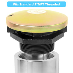 Close-up of JYINCPED diesel tank cap vented for safe pressure relief