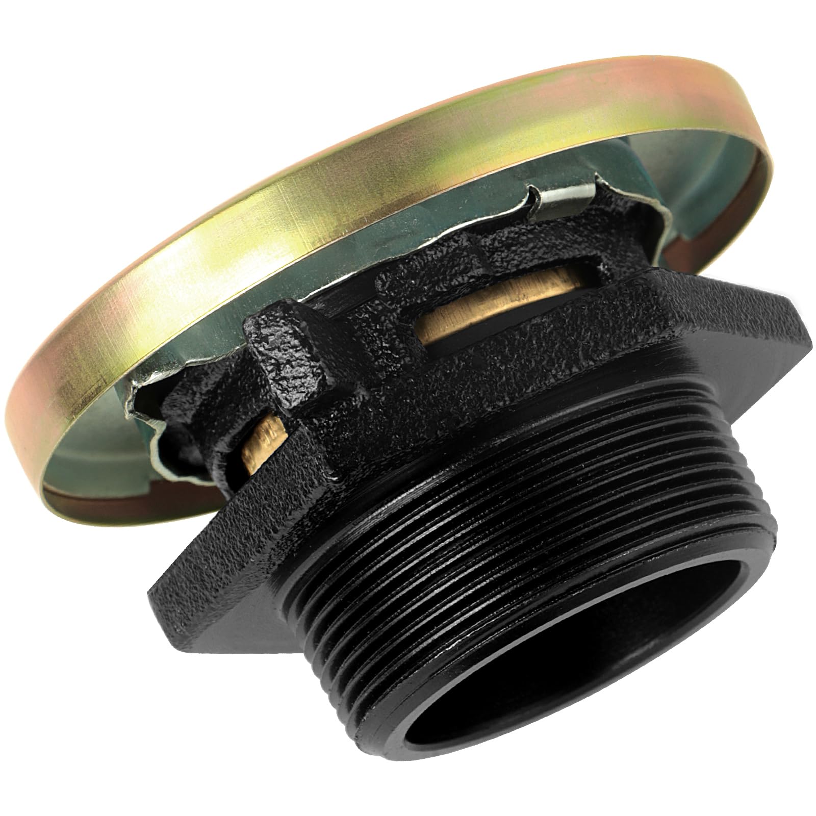 Padlock-ready hole on JYINCPED cap for added security