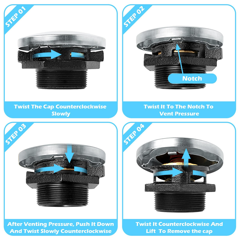 JYINCPED vented cap showing internal vent with gasket for vapor control