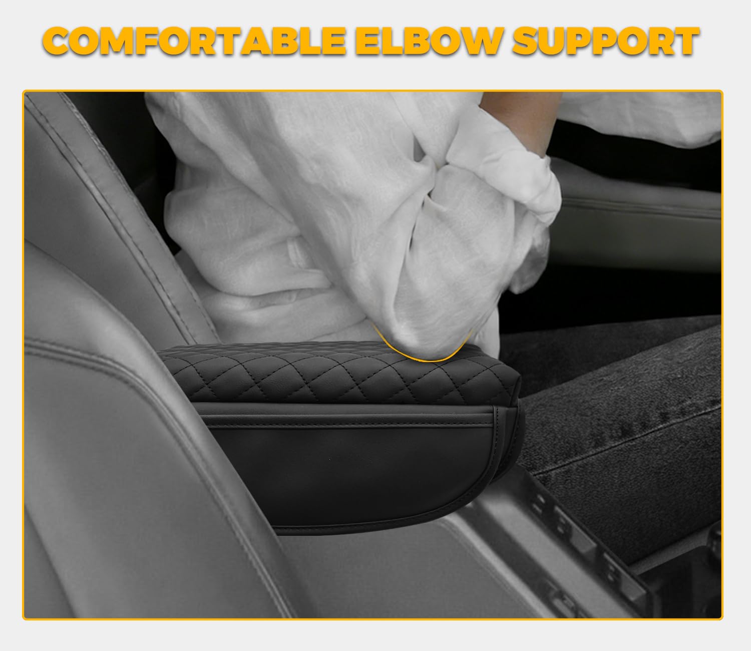 JYMAOYI Bronco center console cover with ballistic weave protects from scratches.