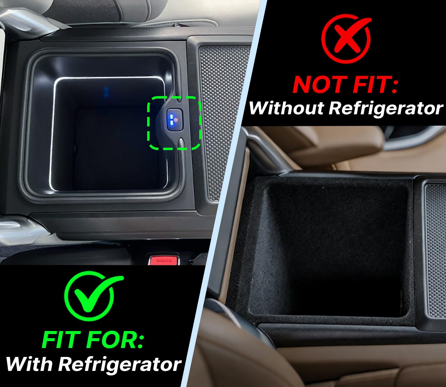 Anti-slip base keeps items secure in the JYMAOYI Range Rover refrigerator organizer