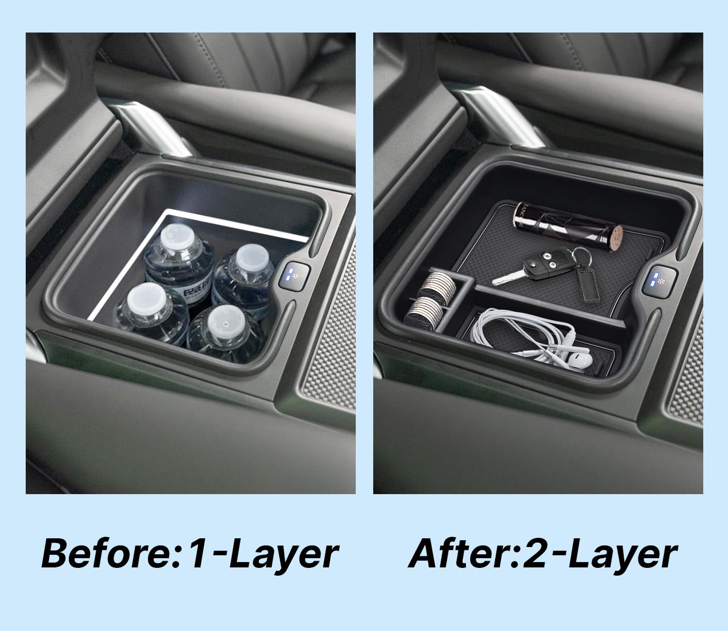 Coin slot feature in the JYMAOYI Range Rover refrigerator organizer for easy access