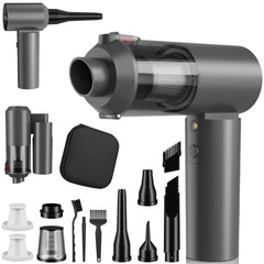 JYNSROU car vacuum with 16000Pa suction cleans seats and mats efficiently