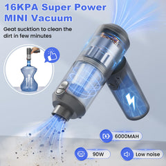 JYNSROU vacuum's brushless motor delivers strong power and smooth operation