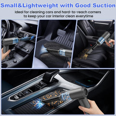 Foldable 90-degree head reaches under seats for tight spaces