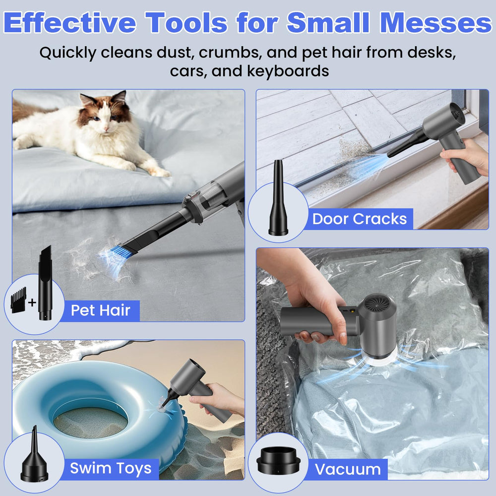 HEPA and stainless steel filters are washable for easy maintenance