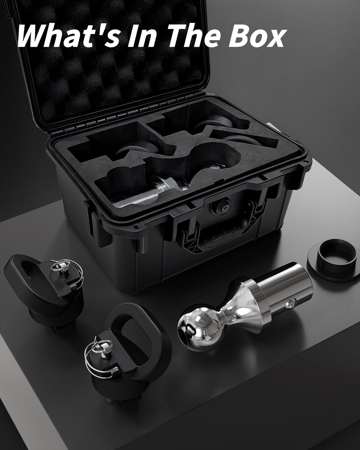 Jyoelron chrome-plated gooseneck ball resists corrosion for long-lasting performance.