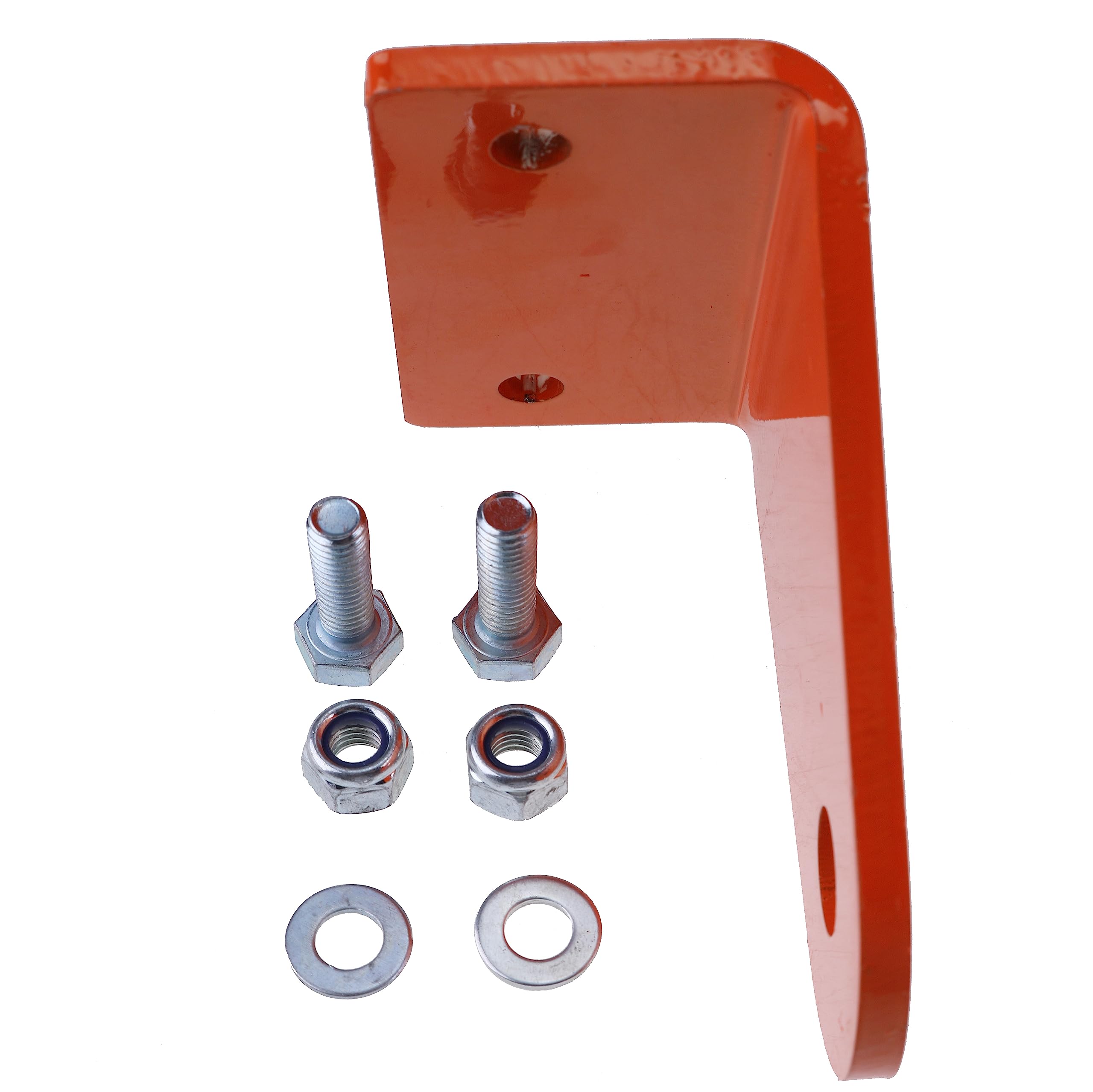 JZGRDN orange hitch installed in a workshop-ready setting