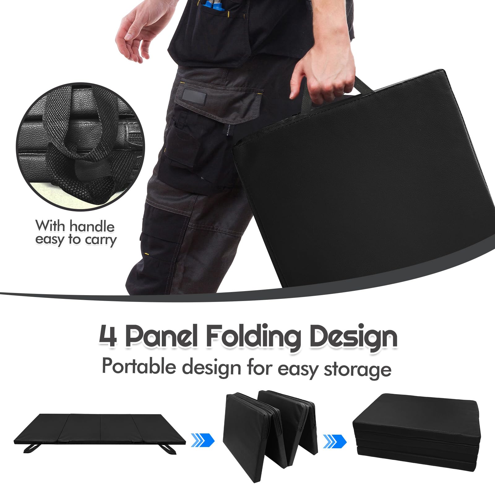 JZHLLA folded mat stores compactly at 12x16x5 inches.
