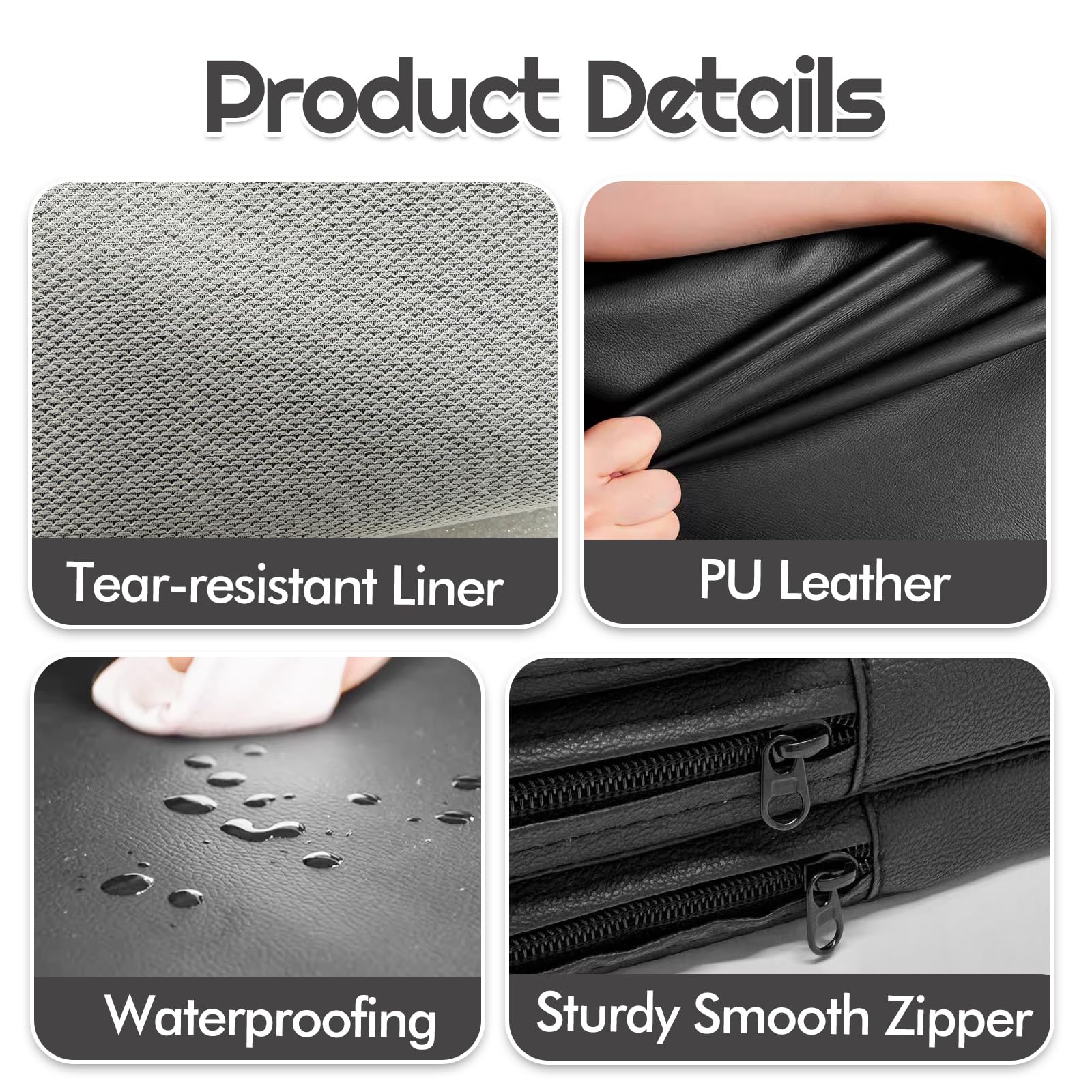 JZHLLA PU leather-covered mat resists oil and water during maintenance tasks.