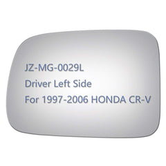 JZSUPER CR-V driver-left mirror glass 1997–2006 exterior replacement for clear rear visibility