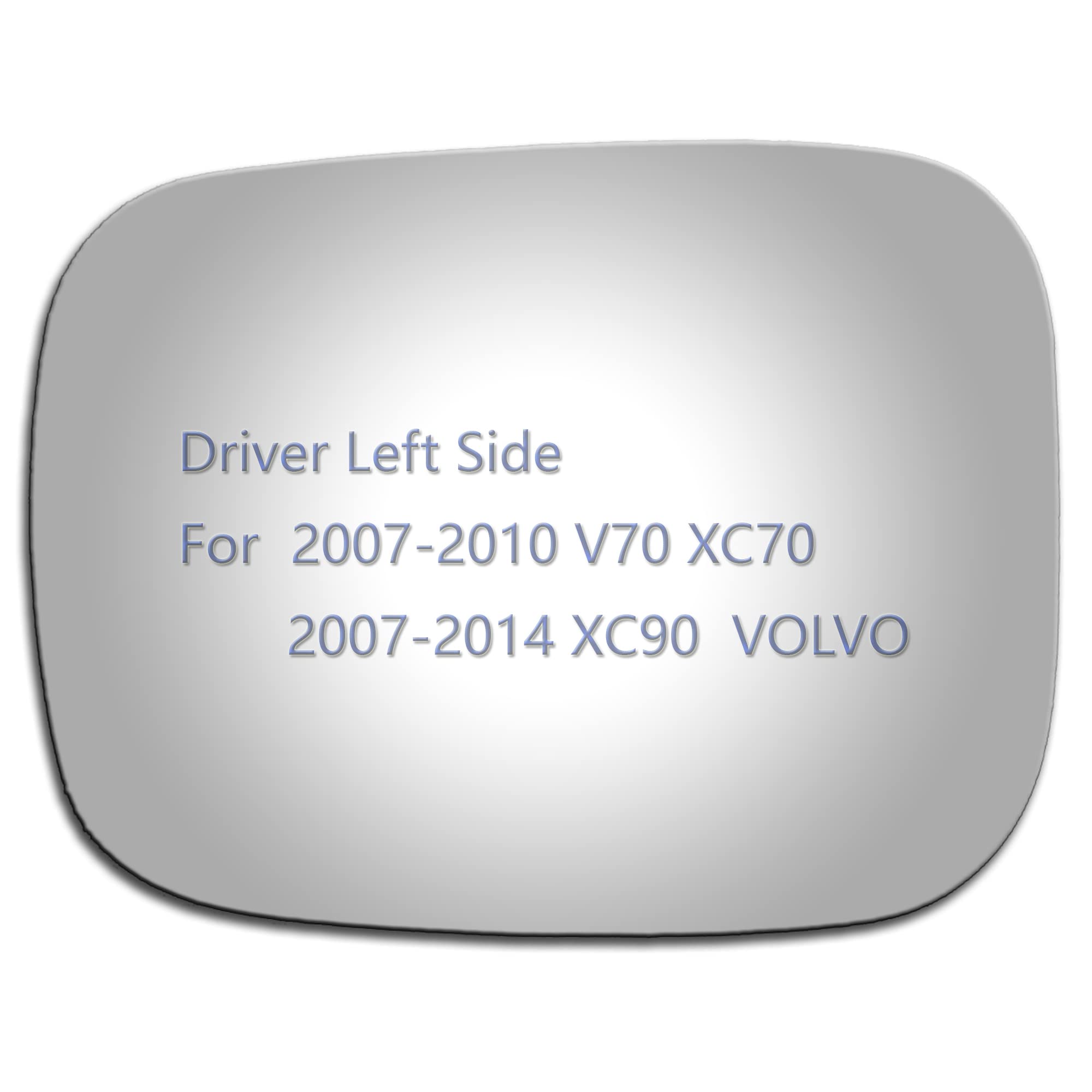 JZSUPER driver left mirror glass with adhesive for Volvo XC90 2007-2014, precise fit and quick installation.