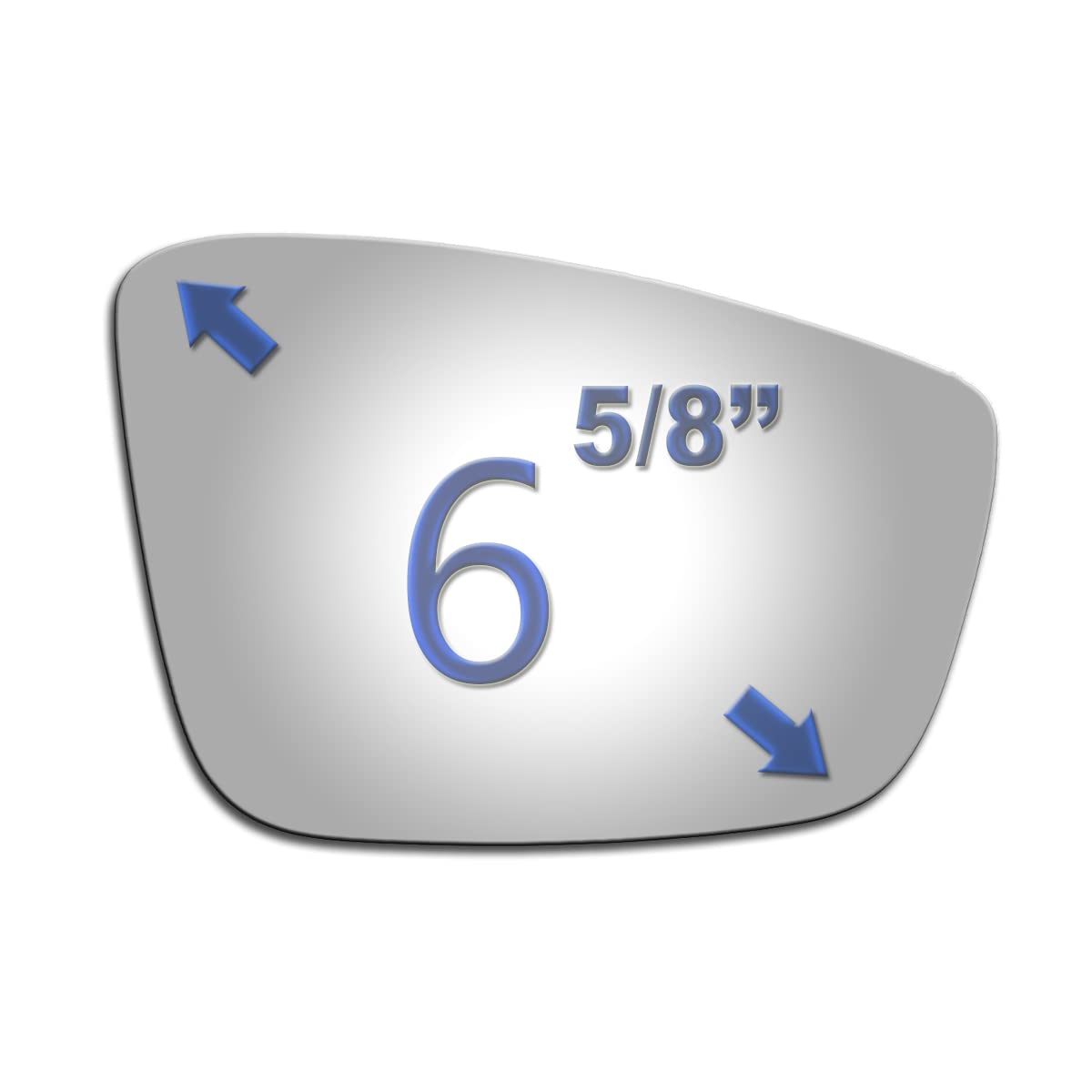 JZSUPER 6 5/8 inch diagonal mirror glass for VW Beetle, Jetta, Passat