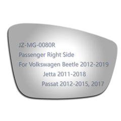 JZSUPER right side mirror glass with adhesive pads for quick replacement