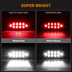 JZYZQBX 6in oval LED trailer light red rear view for safer braking.