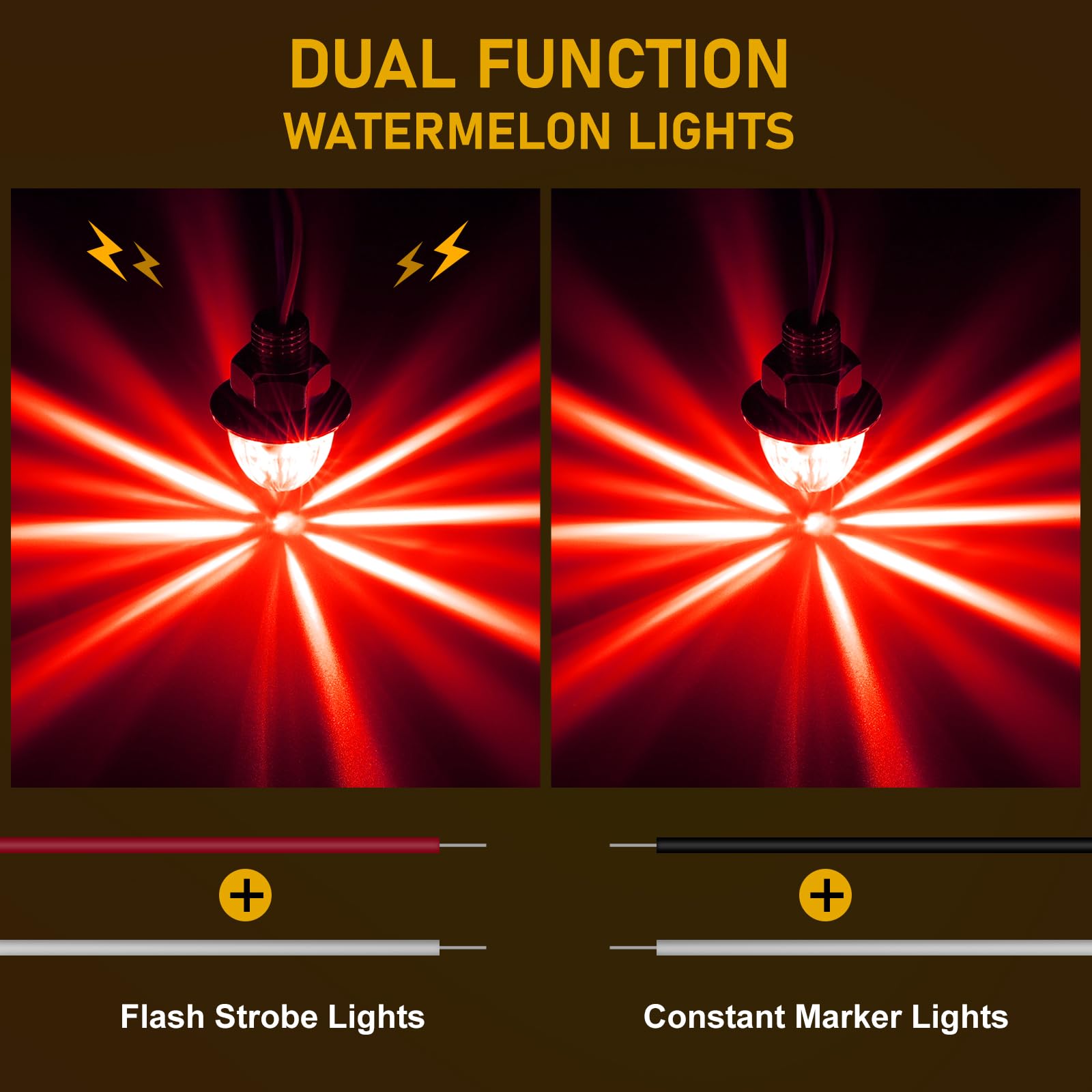 JZYZQBX mini watermelon lights front view highlighting high-brightness LED chips