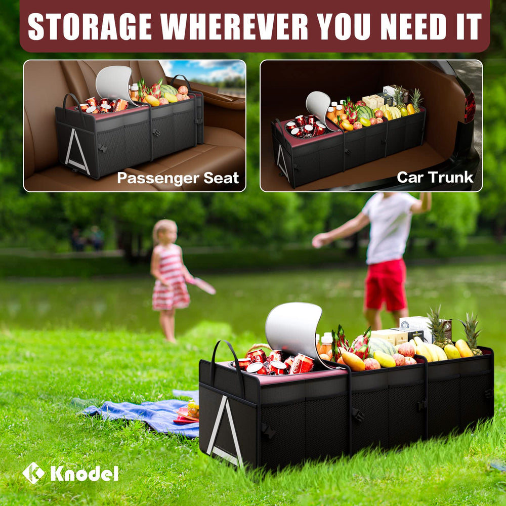 K KNODEL trunk organizer reinforced base plates support heavy items