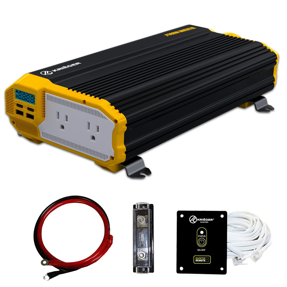 K KRIËGER 2000W inverter front view for portable off-grid power