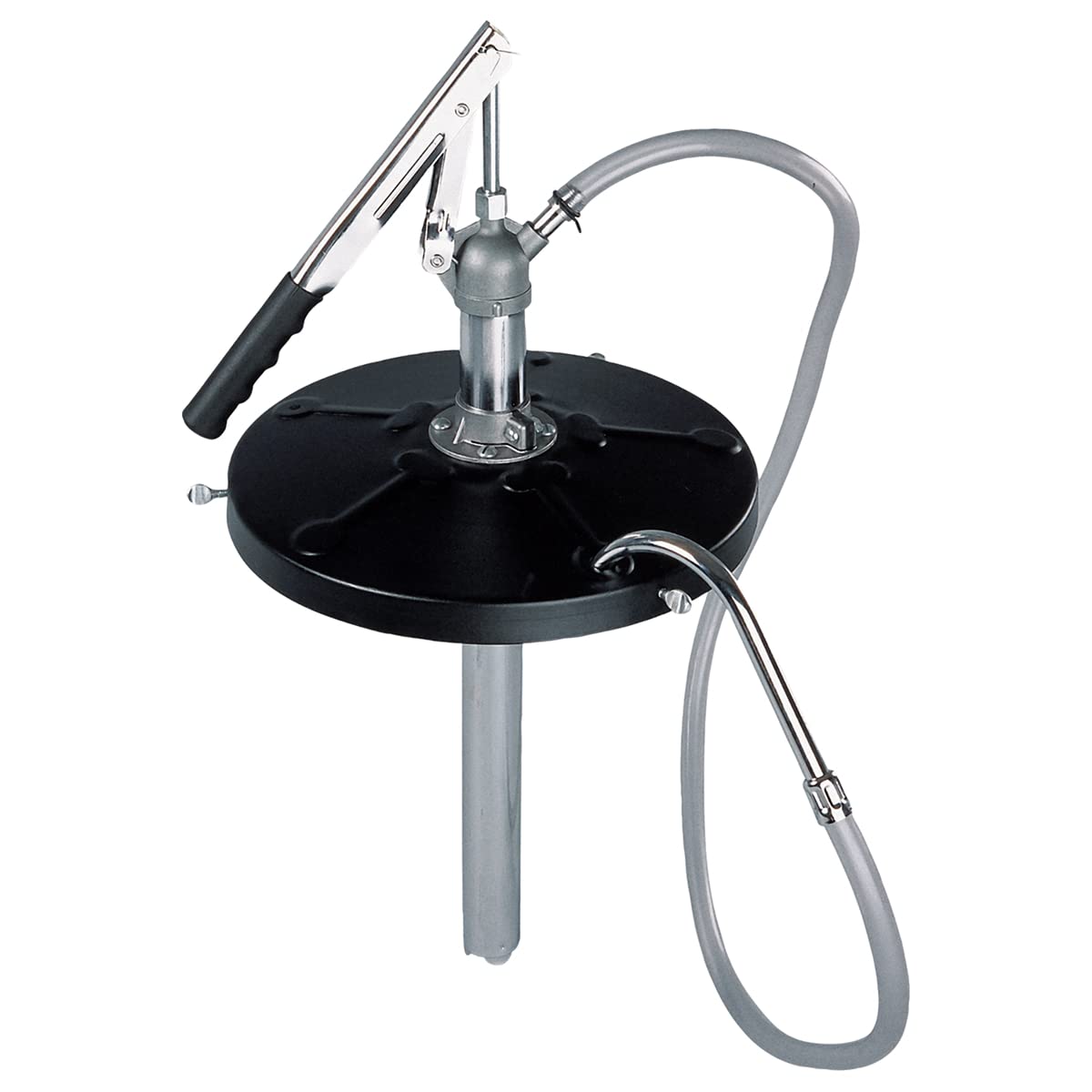 K Tool International 73993 lever-action pump in use for quick oil transfer