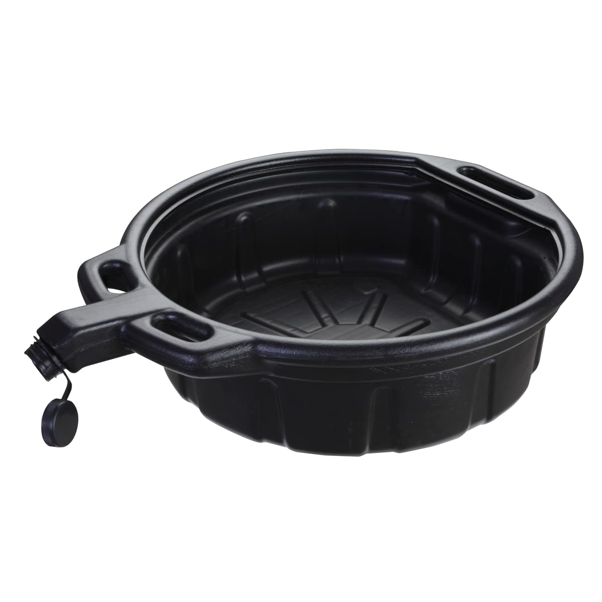 K Tool International 74645 oil drain pan with 4.25-gallon capacity for clean fluid collection.