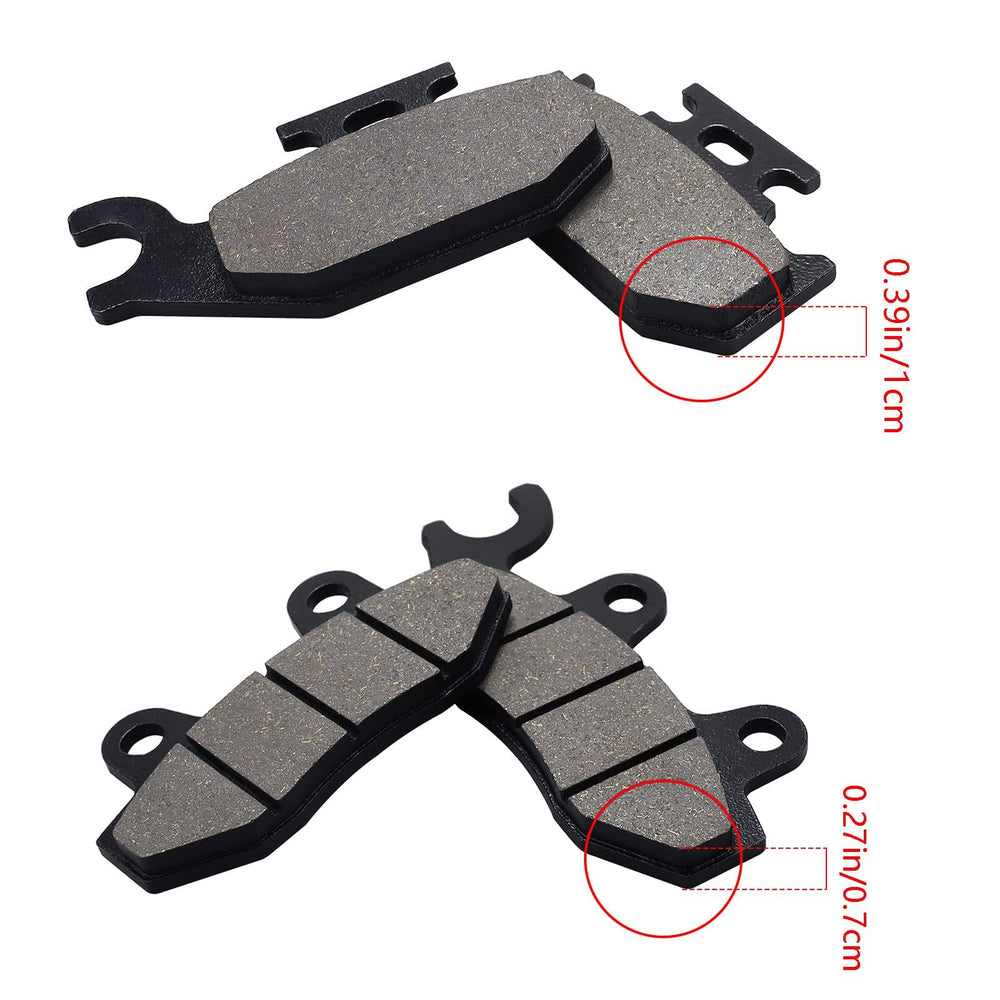 Kabing brake pads rear for Yamaha Rhino 450 maintain pedal feel on slick surfaces
